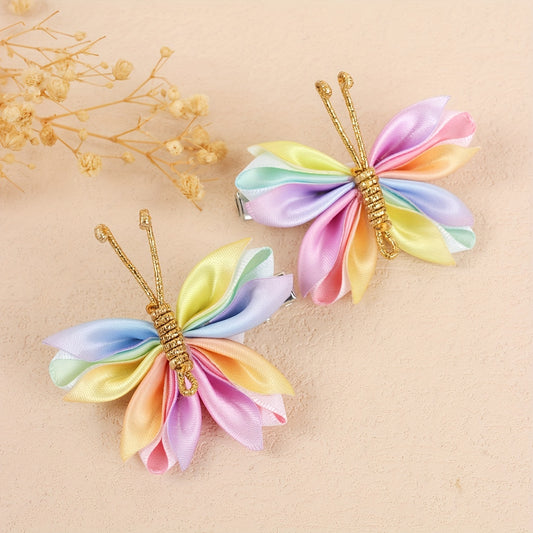 2pcs Butterfly Hair Clips for Baby Girls