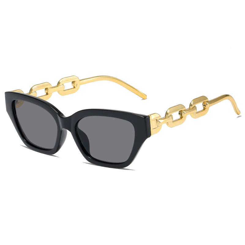 Vintage Cat Eye Sunglasses Small Metal Chain Eyeglasses