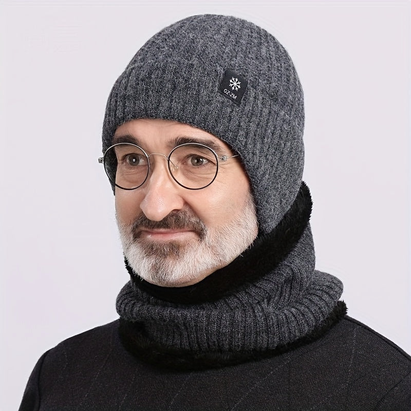 Men's Winter Knitted Hat with Ear Protection