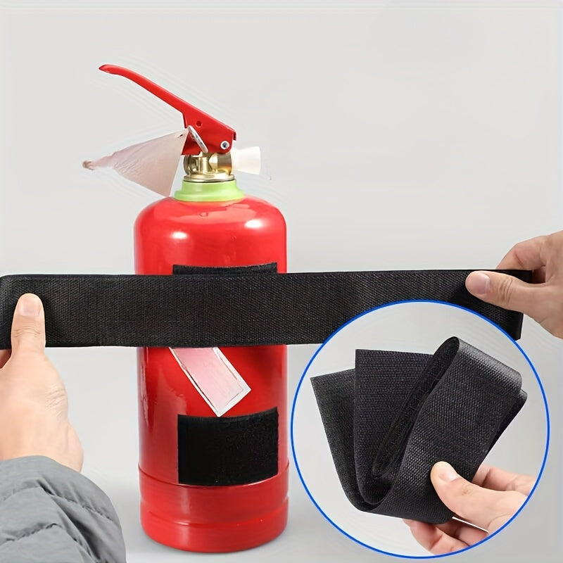 2pcs Car Trunk Fixed Straps for Fire Extinguishers Hook & Loop Universal Fixing