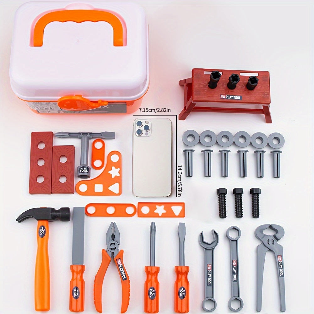 Kids Simulation Tool Box Puzzle Toy Combination Repair Tools Set