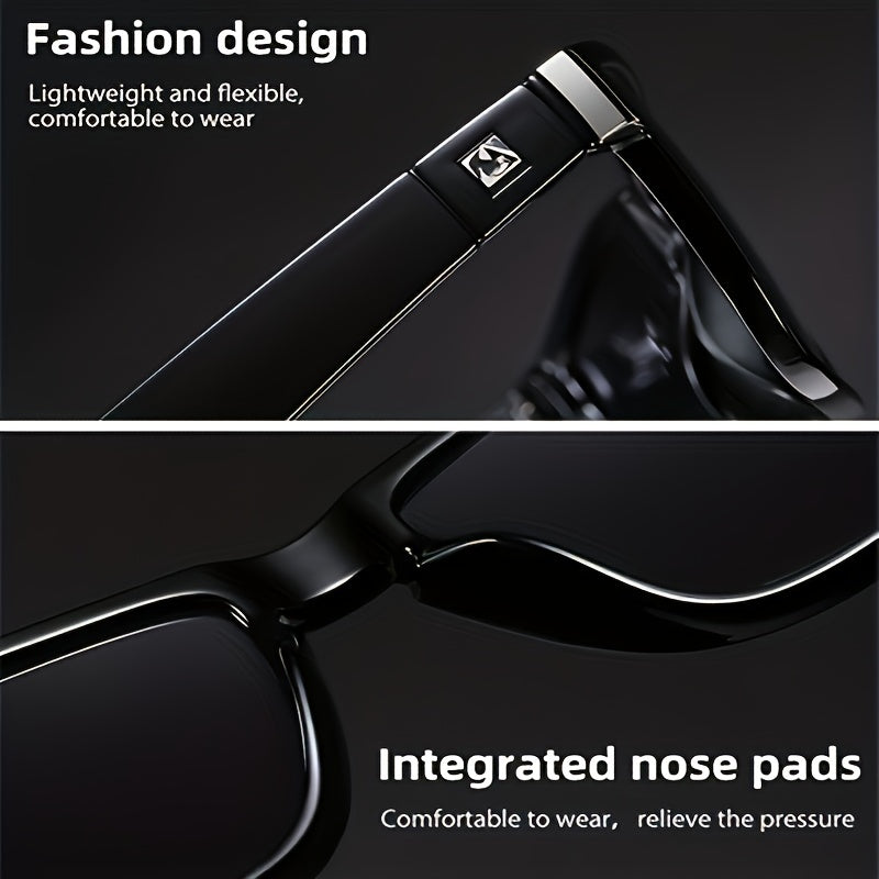 Men's Square Polarized Sunglasses UV 400 Protection