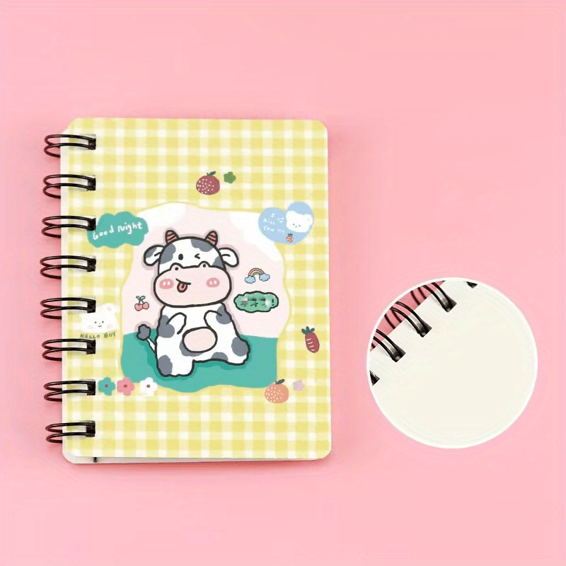 Cartoon Cow Coil Book Mini Spiral Notebook