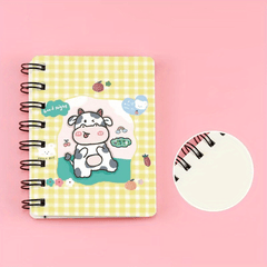 Cartoon Cow Coil Book Mini Spiral Notebook