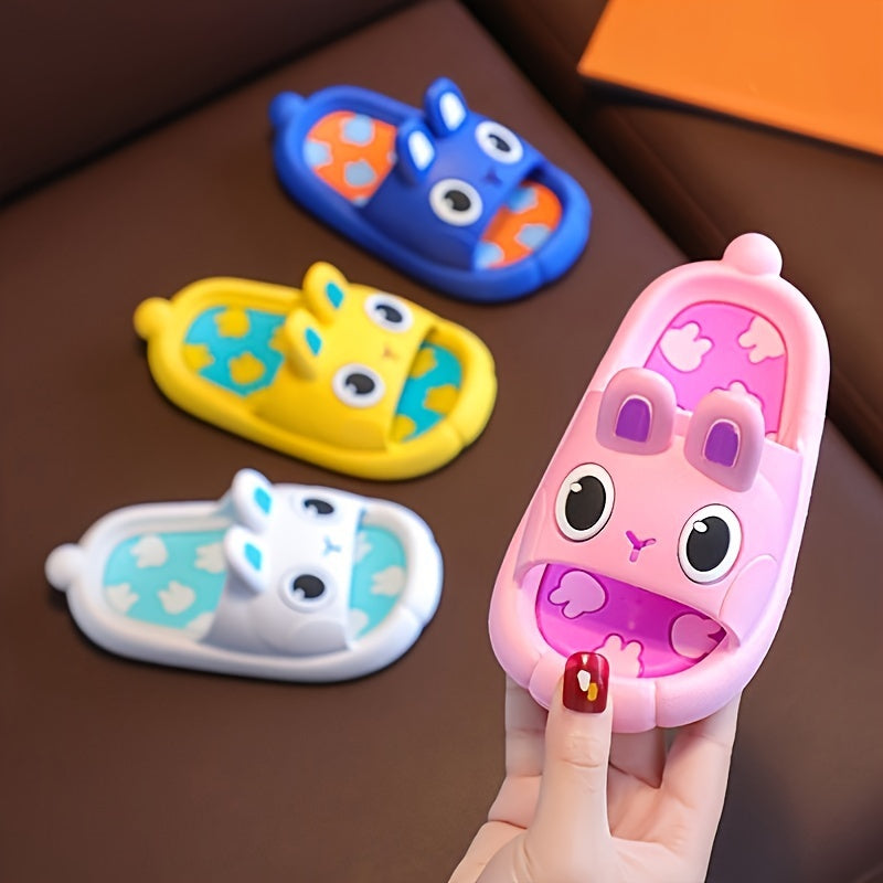 Cartoon Rabbit Slippers For Baby Girls Non Slip Lightweight Open Toe Slippers