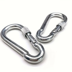 2pcs D-shaped Metal Buckle Spring Hook for Camping Hiking