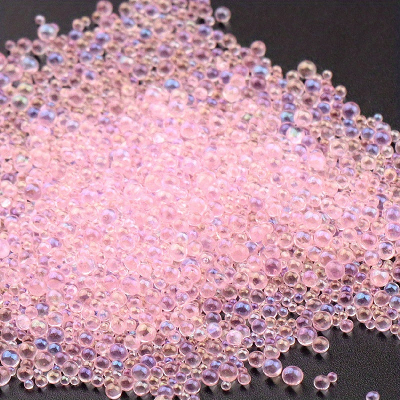 Mini Bubble Nail Beads and Rhinestones for Crafts and Nail Art