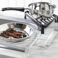 Wrought Iron Kitchen Pot Rack Heat Insulation Storage Rack