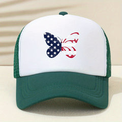Butterfly Printed Baseball Cap Outdoor Sunshade Sunscreen Truck Driver Cap