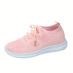 Women's Leisure Running Shoes Flying Woven Casual Walking Shoes