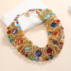 Boho Crystal Chunky Necklace Party Favors