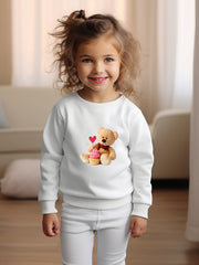 OERYUI Cute Bow Bear Graphic Sweatshirt for Kids