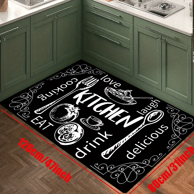 Non-slip Oilproof Kitchen Floor Mat Water-resistant Fluffy Mat