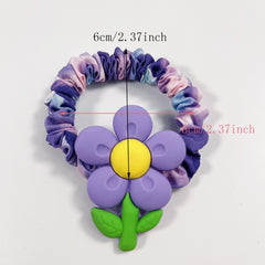 5pcs Cartoon Flower Watermelon Scrunchies Hair Tie