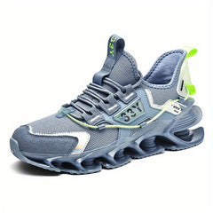Men's Block Lace up Blade Sneakers Outdoor Sports Shoes