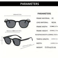 Round Sunglasses Rivet Decor Anti Glare UV400