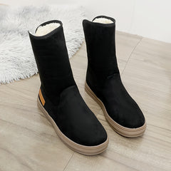 Women's Letter Patched Non-slip Snow Boots and Mid Calf Boots