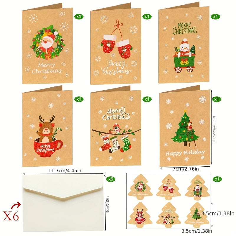 18pcs Christmas Blessing Cards Holiday Gift Greeting Message Cards