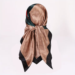 Unisex Motorcycle Striped Bandana Scarf with Flower Pattern