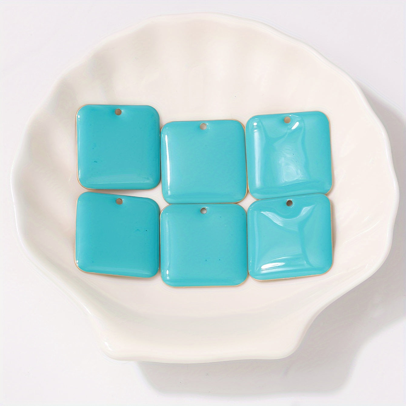 6pcs Colorful Drip Oil Alloy Pendant Set for DIY Jewelry Making