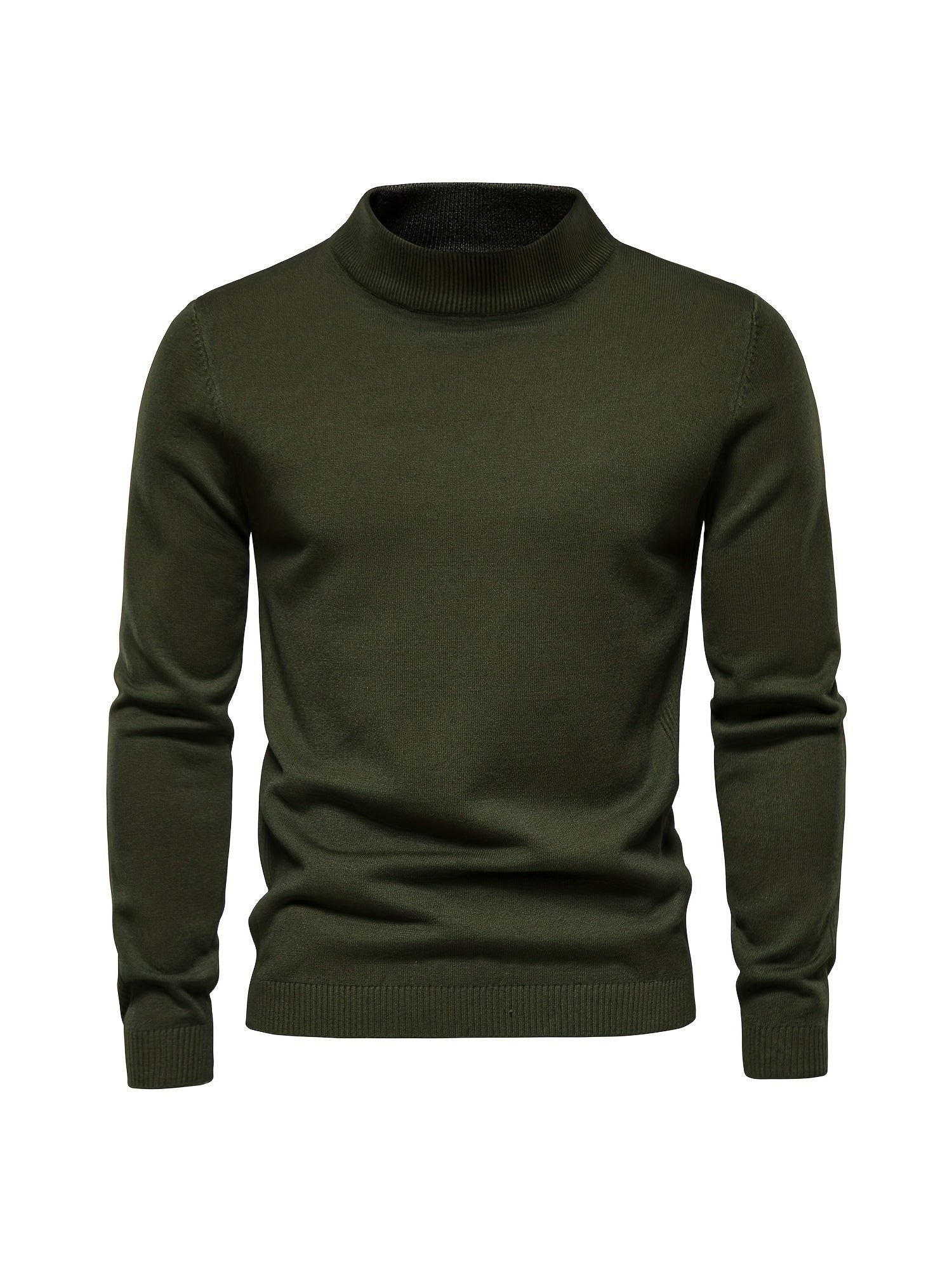Men's Casual Warm Stand Collar Pullover Sweater