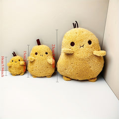 Fluffy Potato Plush Toy Smiling Face Soft Stuffed Animal