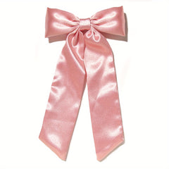 Satin Silky Bow Hair Clip Back Head Clip Hair Accessories for Women
