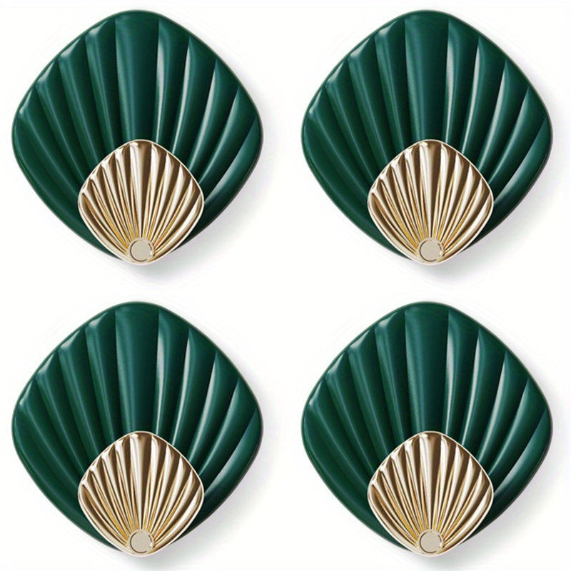 4pcs Seashell Wall Hooks Nautical Home Decor