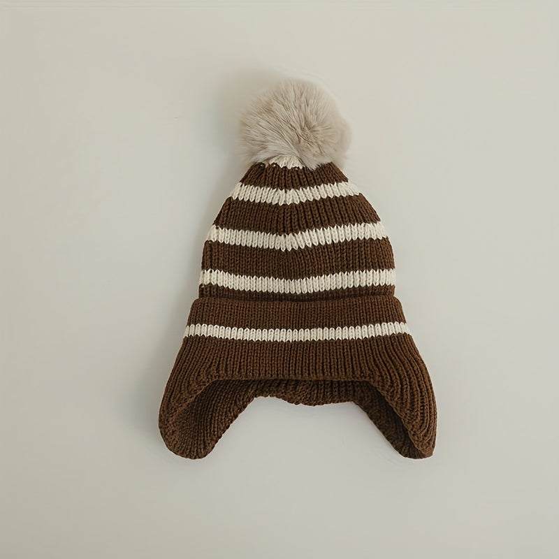 Striped Kids' Winter Beanie Hat