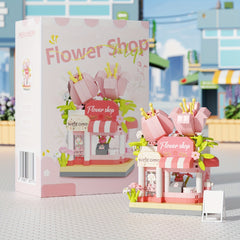 Floral Shop Building Blocks w/ Roses & Sunflowers Toy Display