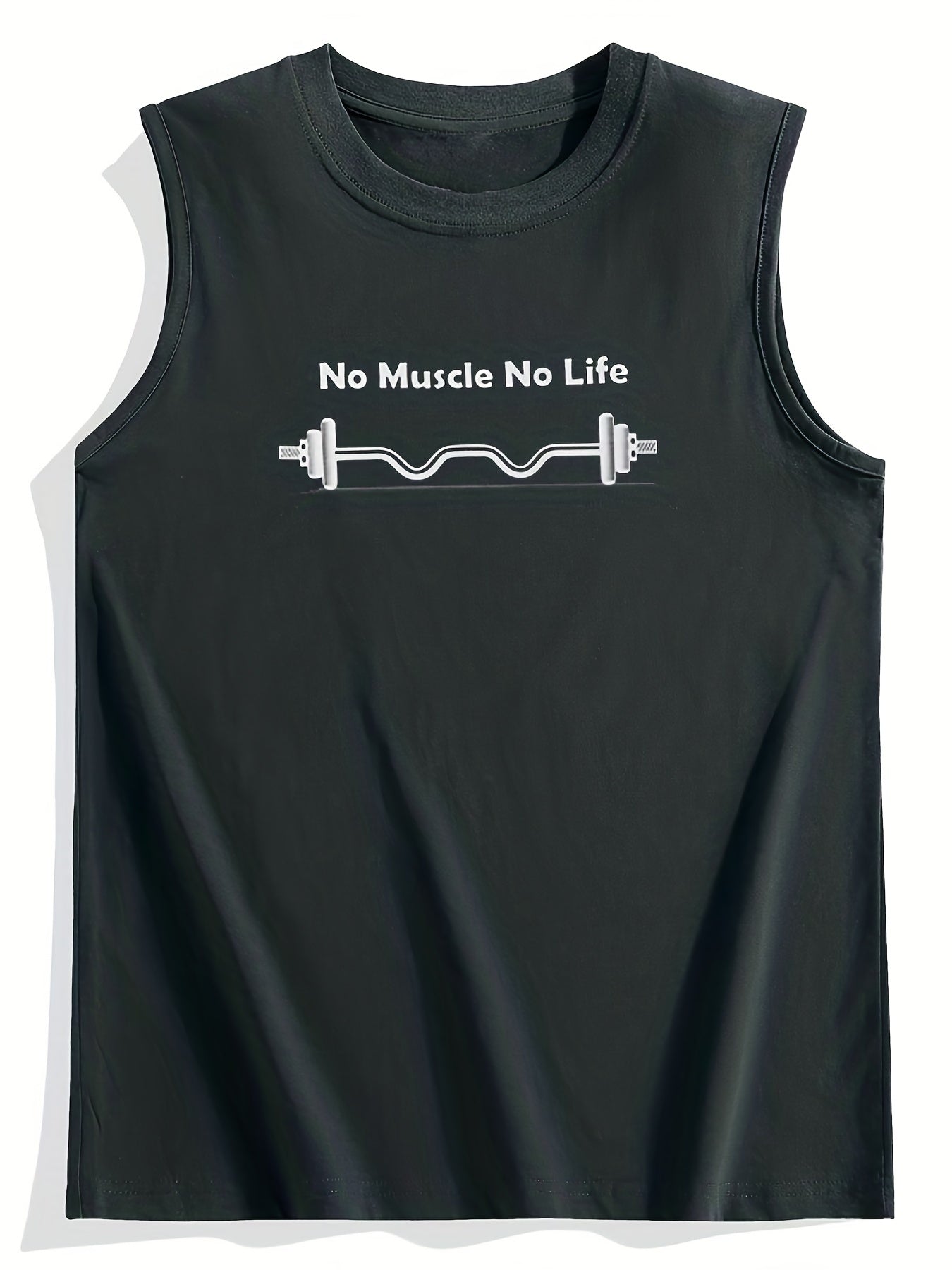 Men's Motto Print Tank Top for Outdoor Sports