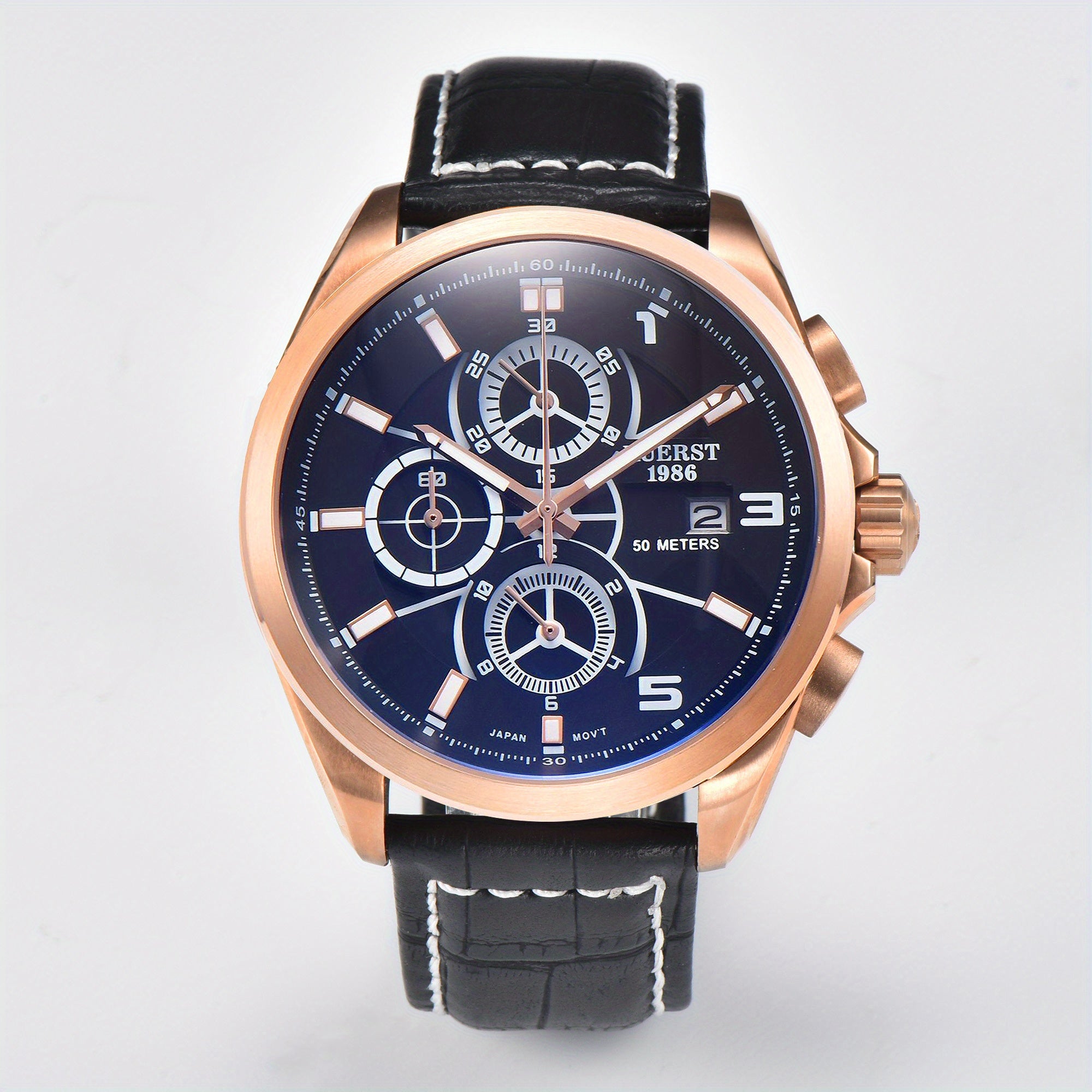 KUERST Teen Watch Stainless Steel Multifunctional Chronograph Quartz