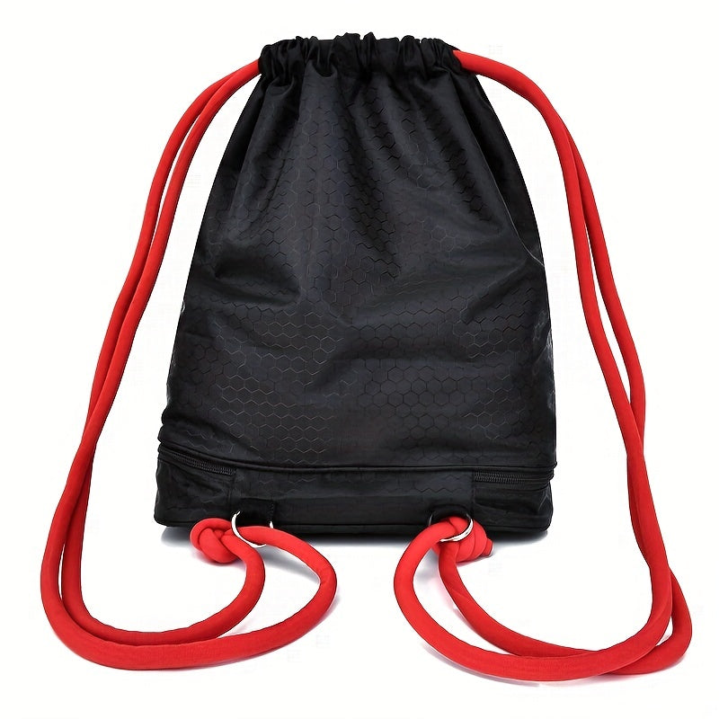 Embossed Drawstring Backpack Waterproof Storage Bag Lightweight