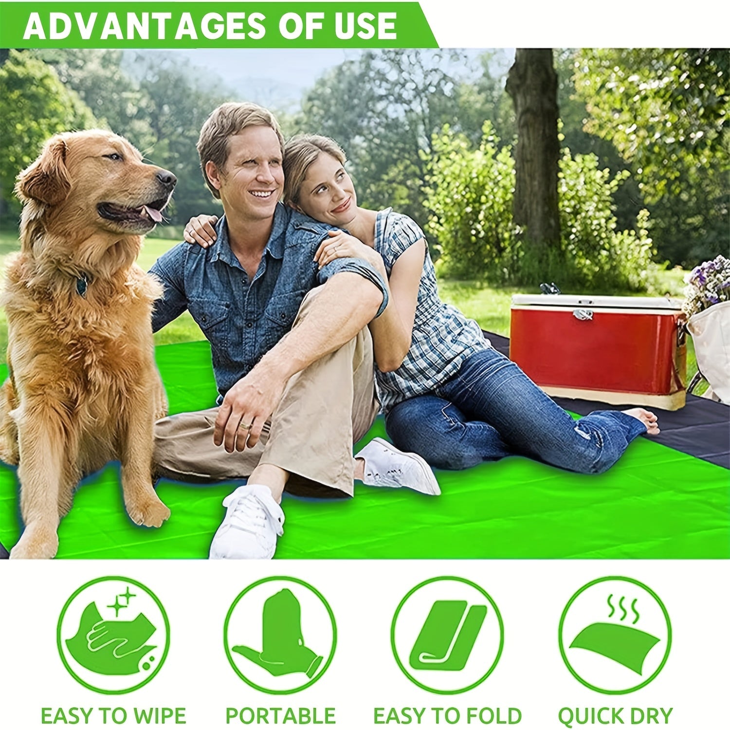 Oversized Waterproof Picnic Mat with Quick Drying Technology