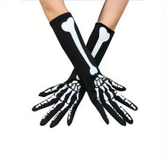 Halloween Skeleton Gloves Luminous Stockings Prom Party Costumes