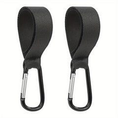 2pcs Stroller Hook Clip Aluminum Carabiner Cart Organizer Diaper Bag Shopping