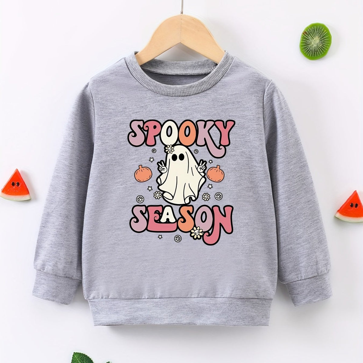Spooky Season Halloween Pullover for Girls Comfort Fit Sweatshirt