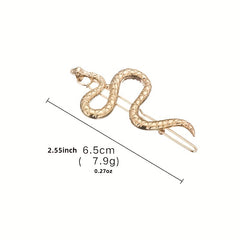 Snake Decor Hair Clip Bohemia Style Headwear Non Slip Hair Accessory