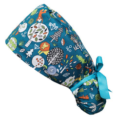 Adjustable Beanie Work Cap Cotton Back Tie Hat with Buttons