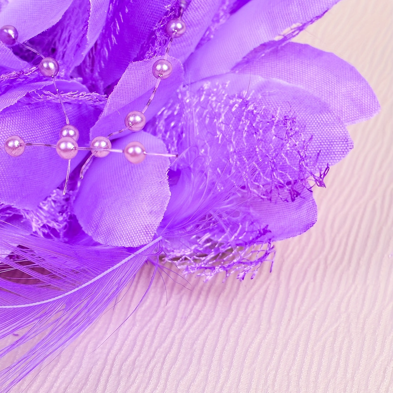 Mesh Flower Head Piece Faux Feather Head Piece Women's Hair Accessories
