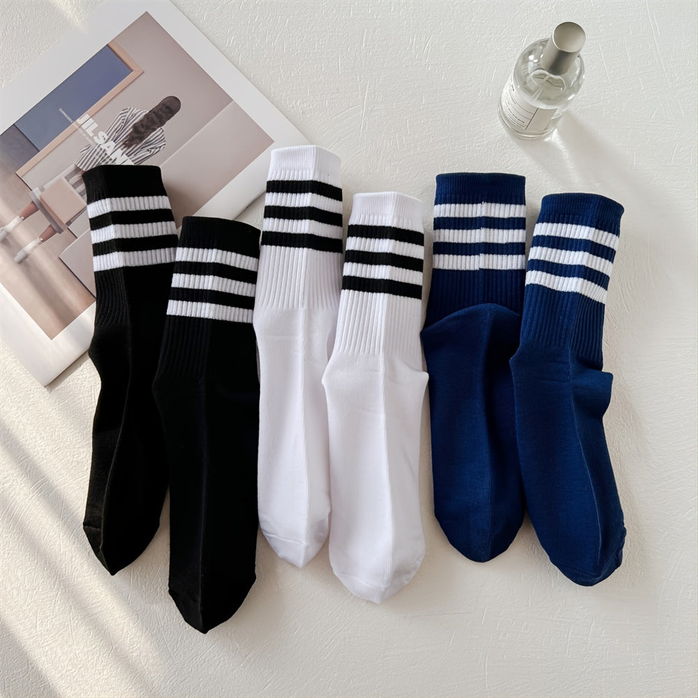 Men's Crew Socks for Cycling Running Basketball Fitness