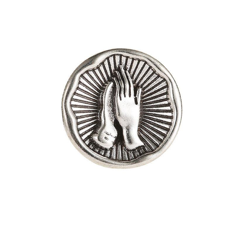 Vintage Mother Of God Prayer Hand Pin