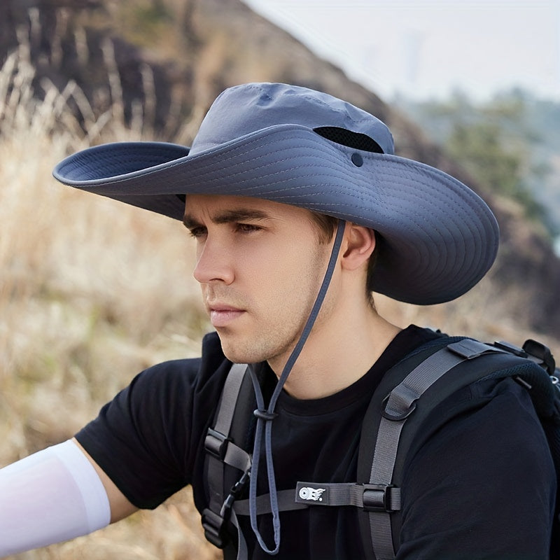 Wide Brim Breathable Bucket Hat For Outdoor Fishing Mountaineering