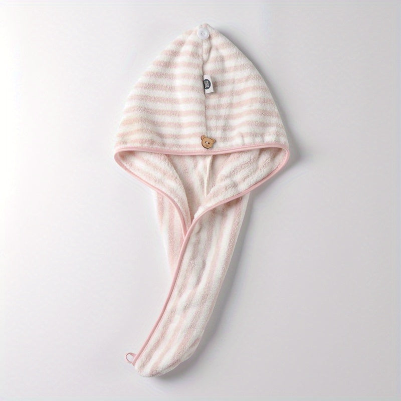 Soft Microfiber Hair Drying Cap Towel Absorbent Quick-drying Shower Cap