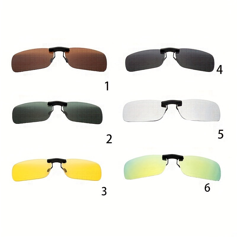 Polarized Clip On Driving Sunglasses UV400 Lens Night Vision Men