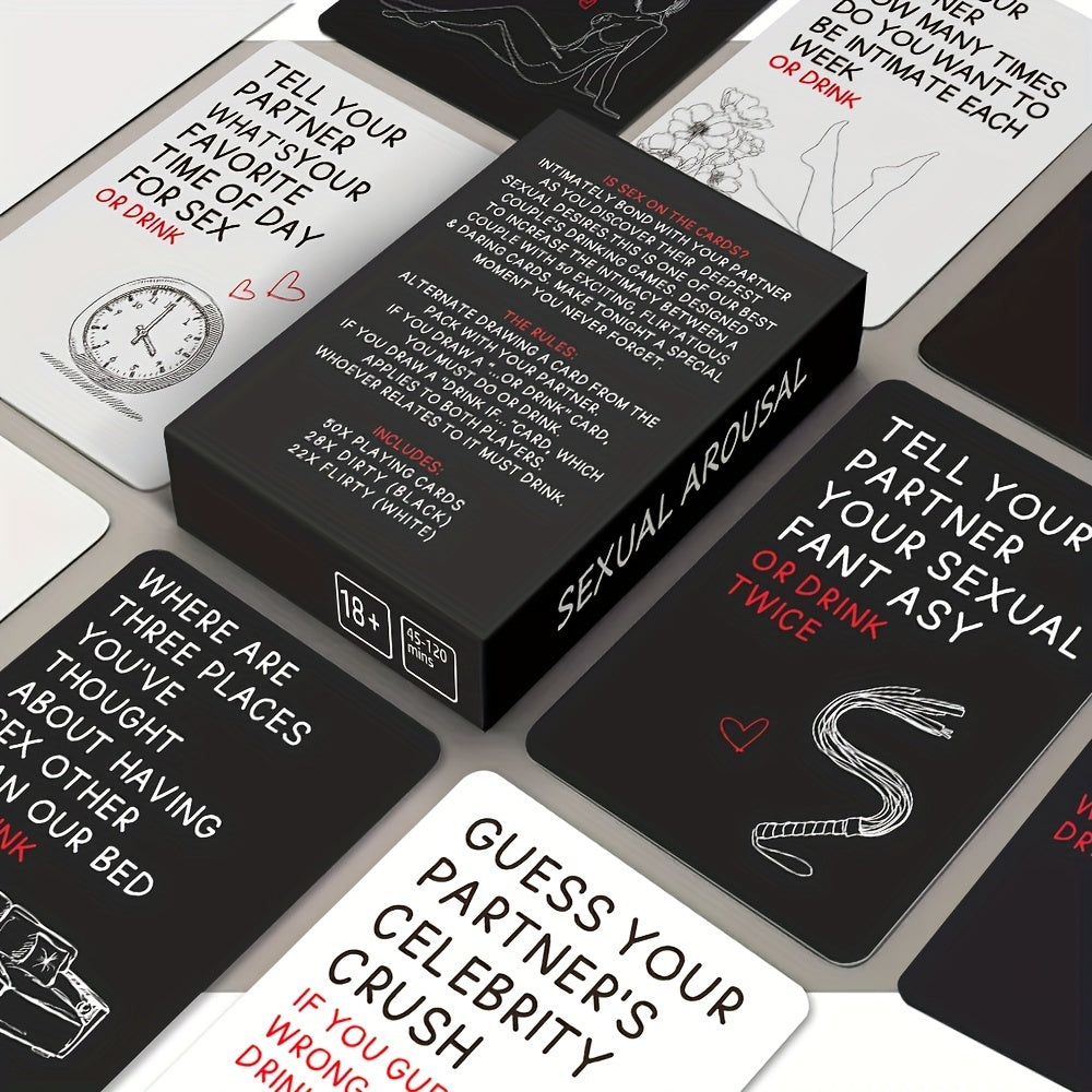 Drunk Card Game For Couples - Perfect Date Night - 50 Cards