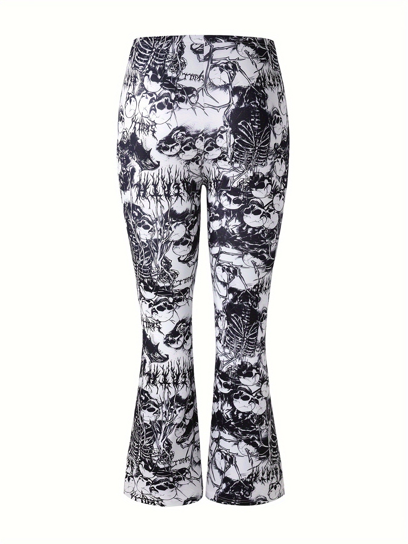 Women's Plus Butterfly Print Stretch Flare Leg Pants