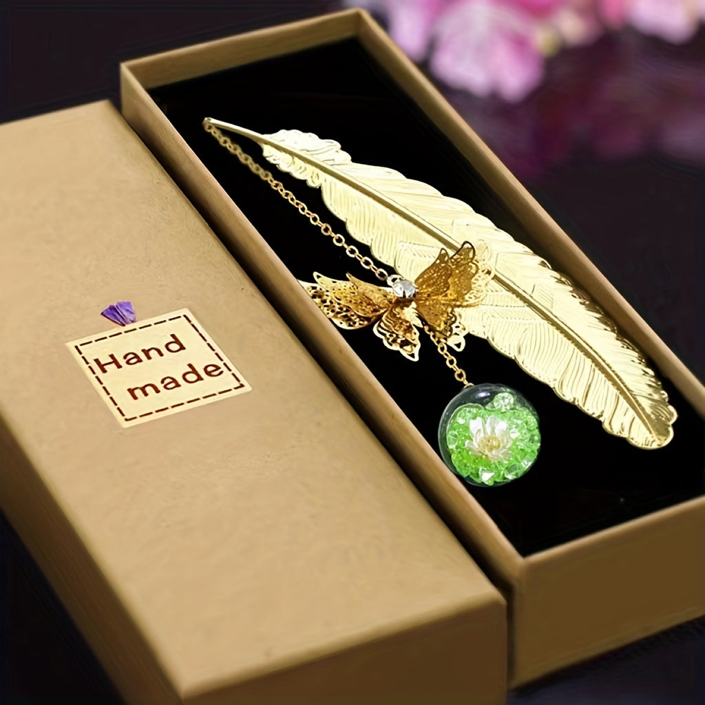 Metal Butterfly Feather Bookmark - Perfect Gift for Women & Girls