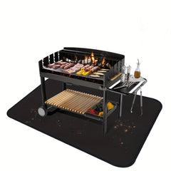 Fireproof Double Sided BBQ Mat for Outdoor BBQ & Indoor Fireplace