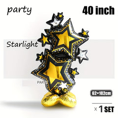 6 Cm 3D Starlight Aluminum Film Balloon Single Party Birthday Decoration